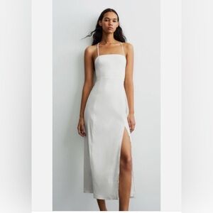 Zara white linen dress